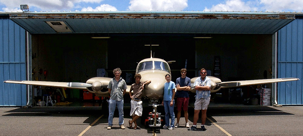 Airplane used for infrared mapping